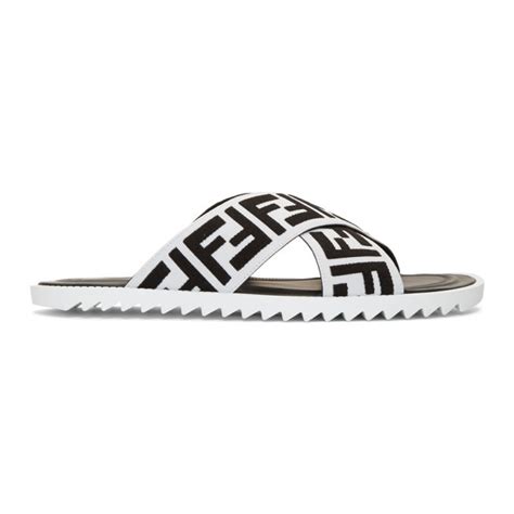 black and white fendi slides|Fendi slides cheap.